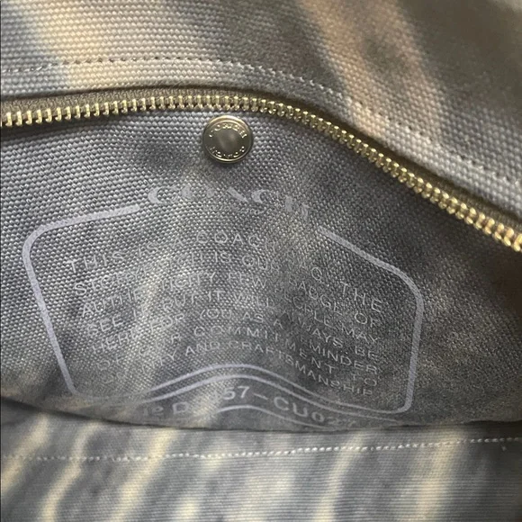 NWOT Coach Blue Tie-Dye Tote Bag - Picture 11 of 16